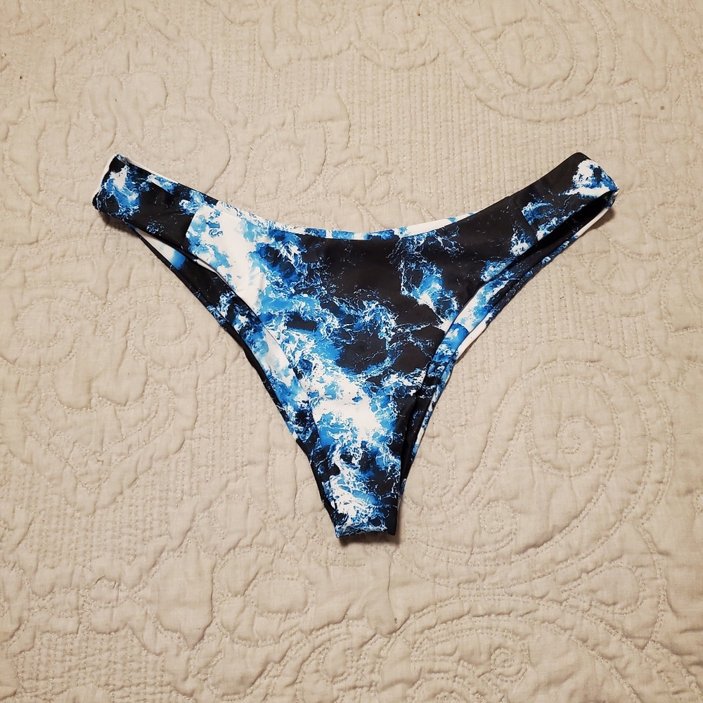 NWT ZAFUL tie dye high waist bikini bottom